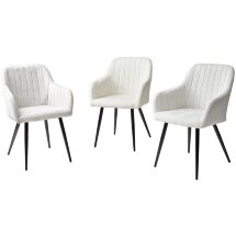 Стул BRANDY WZ2042-01 молочный фактурный велюр / черный каркас М-City