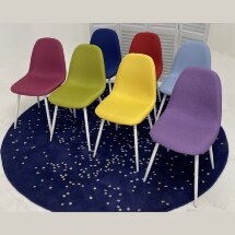 Стул CASSIOPEIA G064-14 салатовый, ткань/ белый каркас  М-City