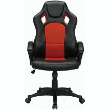 Кресло компьютерное BRABIX &quot;Rider EX-544&quot;, экокожа черная/ткань красная, 531583