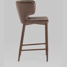 Stool Group Матео с кантом велюр коричневый ножки дерево