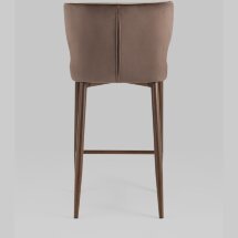 Stool Group Матео с кантом велюр коричневый ножки дерево