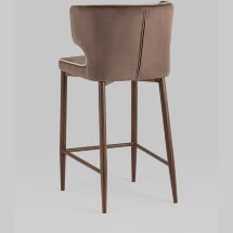 Stool Group Матео с кантом велюр коричневый ножки дерево
