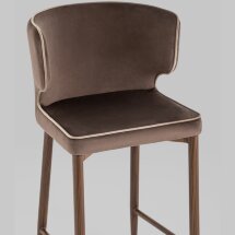 Stool Group Матео с кантом велюр коричневый ножки дерево