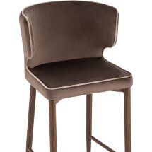 Stool Group Матео с кантом велюр коричневый ножки дерево