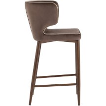 Stool Group Матео с кантом велюр коричневый ножки дерево