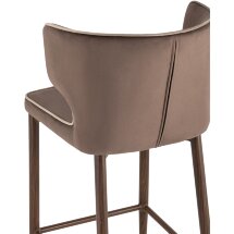 Stool Group Матео с кантом велюр коричневый ножки дерево