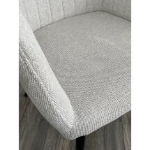 Стул BRANDY WZ2042-18 белая галька, фактурный велюр/ черный каркас М-City