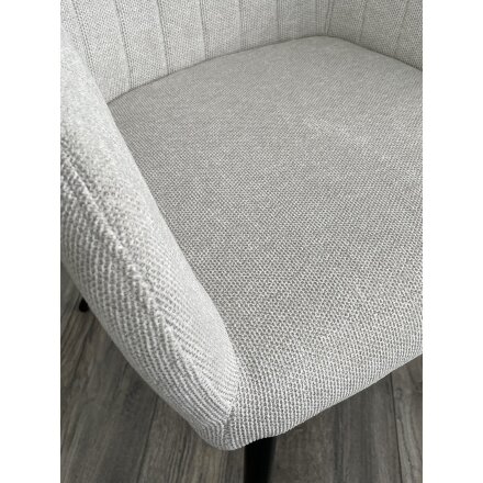 Стул BRANDY WZ2042-18 белая галька, фактурный велюр/ черный каркас М-City 