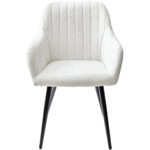 Стул BRANDY WZ2042-18 белая галька, фактурный велюр/ черный каркас М-City