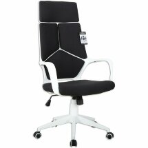 Кресло офисное BRABIX PREMIUM &quot;Prime EX-515&quot;, пластик белый, ткань, черное, 531812