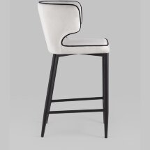 Stool Group Матео с кантом велюр светло-серый