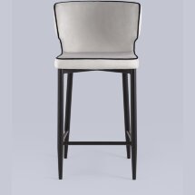 Stool Group Матео с кантом велюр светло-серый