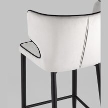Stool Group Матео с кантом велюр светло-серый