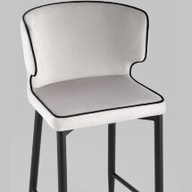 Stool Group Матео с кантом велюр светло-серый