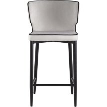 Stool Group Матео с кантом велюр светло-серый