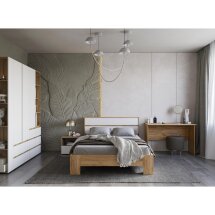 Кровать Элла КР 03 160х200 белый / дуб крафт золото
