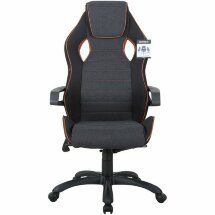 Кресло компьютерное BRABIX &quot;Techno Pro GM-003&quot;, ткань, черное/серое, вставки оранжевые, 531813