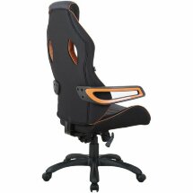Кресло компьютерное BRABIX &quot;Techno Pro GM-003&quot;, ткань, черное/серое, вставки оранжевые, 531813