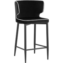 Stool Group Матео с кантом велюр черный