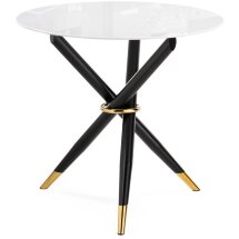Стол стеклянный Мебель Китая Rock 100х75 white / black