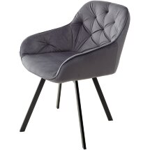 Стул GALE 360 град. поворот. BLUVEL-14 GREY, велюр/ черный каркас, М-City