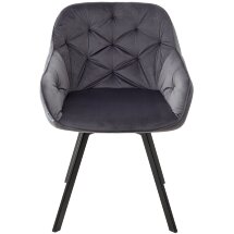 Стул GALE 360 град. поворот. BLUVEL-14 GREY, велюр/ черный каркас, М-City
