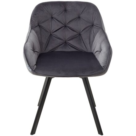 Стул GALE 360 град. поворот. BLUVEL-14 GREY, велюр/ черный каркас, М-City 