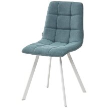 Стул CHILLI SQUARE UF860-12B зеленый хром, ткань/ белый каркас М-City