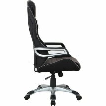 Кресло компьютерное BRABIX &quot;Techno GM-002&quot;, ткань, черное/серое, вставки белые, 531815