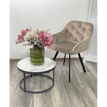 Стул GALE 360 град. поворот. BLUVEL-40 BEIGE, велюр/ черный каркас, М-City