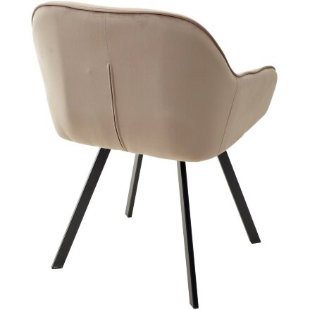 Стул GALE 360 град. поворот. BLUVEL-40 BEIGE, велюр/ черный каркас, М-City 