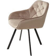 Стул GALE 360 град. поворот. BLUVEL-40 BEIGE, велюр/ черный каркас, М-City