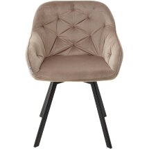 Стул GALE 360 град. поворот. BLUVEL-40 BEIGE, велюр/ черный каркас, М-City