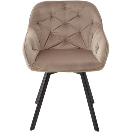 Стул GALE 360 град. поворот. BLUVEL-40 BEIGE, велюр/ черный каркас, М-City 