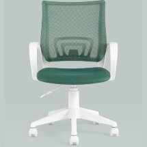 Кресло офисное TopChairs ST-BASIC-W зеленый крестовина пластик белый