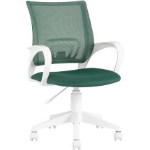 Кресло офисное TopChairs ST-BASIC-W зеленый крестовина пластик белый