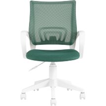 Кресло офисное TopChairs ST-BASIC-W зеленый крестовина пластик белый