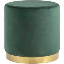 Пуф Stool Group Maison, зеленый обивка велюр с золотым основанием