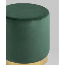 Пуф Stool Group Maison, зеленый обивка велюр с золотым основанием