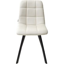 Стул CHILLI SQUARE HK017-01 светло-бежевый, PU/ черный каркас М-City
