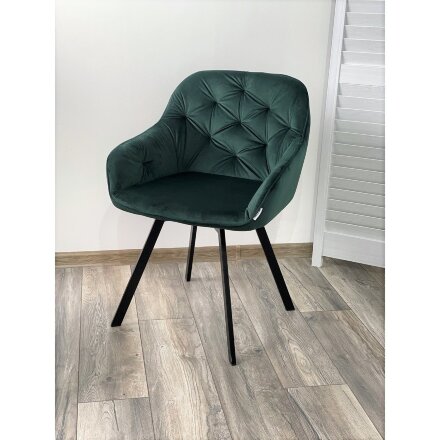 Стул GALE 360 град. поворот. BLUVEL-78 GREEN, велюр/ черный каркас, М-City 