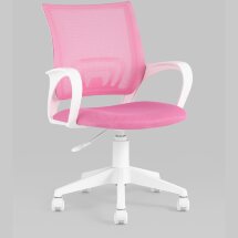 Кресло офисное TopChairs ST-BASIC-W розовый крестовина пластик белый
