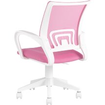 Кресло офисное TopChairs ST-BASIC-W розовый крестовина пластик белый