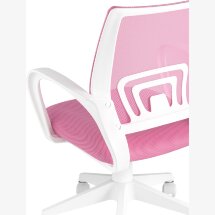 Кресло офисное TopChairs ST-BASIC-W розовый крестовина пластик белый