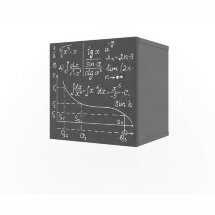 Полка Ньютон грэй Формулы куб с фасадом серым