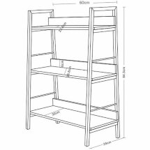 Стеллаж на металлокаркасе BRABIX &quot;LOFT SH-002&quot;, 600х350х845 мм, цвет морёный дуб, 641231