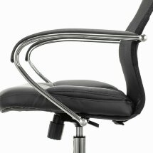 Кресло офисное BRABIX PREMIUM &quot;Stalker EX-608 CH&quot;, хром, ткань-сетка/кожзам, черное, 532091