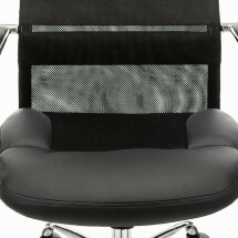 Кресло офисное BRABIX PREMIUM &quot;Stalker EX-608 CH&quot;, хром, ткань-сетка/кожзам, черное, 532091