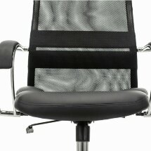 Кресло офисное BRABIX PREMIUM &quot;Stalker EX-608 CH&quot;, хром, ткань-сетка/кожзам, черное, 532091