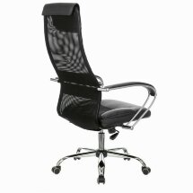 Кресло офисное BRABIX PREMIUM &quot;Stalker EX-608 CH&quot;, хром, ткань-сетка/кожзам, черное, 532091